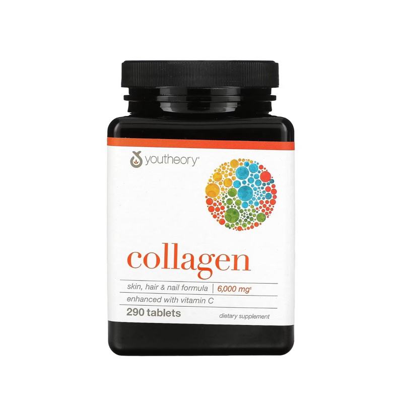 [Exp.07/2028]👉 พร้อมส่ง👍🏼 Youtheory Collagen Plus Biotin 290 tablets เม็ด คอลลาเจน Youtheory Collage