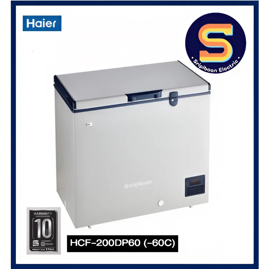 ตู้แช่แข็ง HAIER ไฮเออร์ HCF-200DP60 *อุณหภูมิ -60 องศาเซลเซียส* ความจุ 5.3 คิว / 151 ลิตร