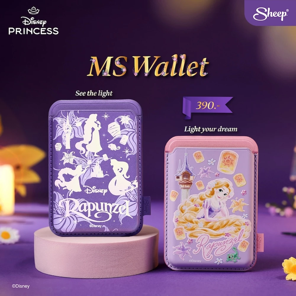 [MS Wallet Rapunzel] Rapunzel Collection ที่ใส่บัตรแม่เหล็กแปะด้านหลังโทรศัพท์มือถือ ลายราพันเซล ใช้กับเคสโทรศัพท์Magnet
