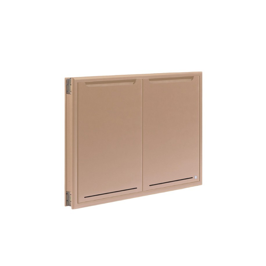 King Platinum บานซิงค์คู่ รุ่นเคิร์ฟ / รุ่นเพิร์ล ระบายอากาศ (AIR Flow) ขนาด 96x68.8x8.5 (สีแซนด์)