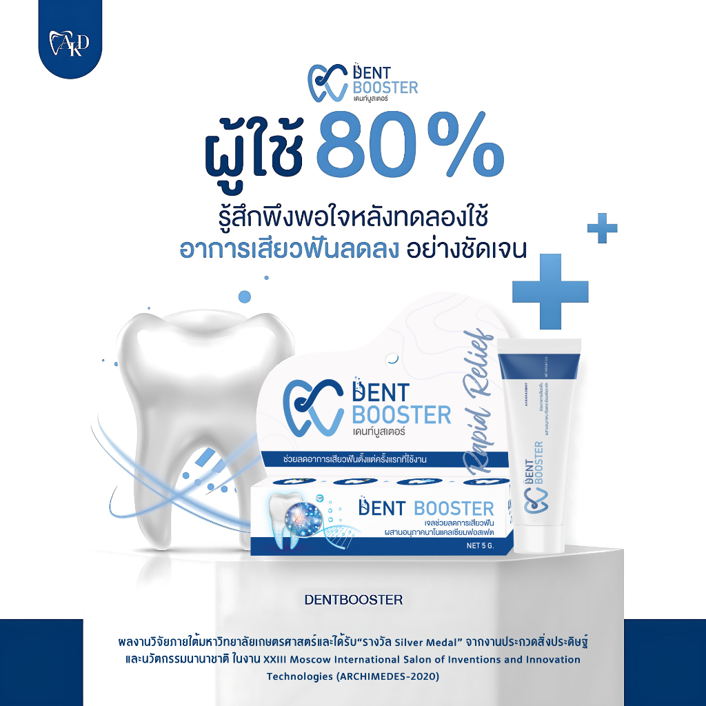 Dentbooster นวัตกรรมใหม่! [ส่งเร็ว] เดนท์บูสเตอร์ เจลป้ายลดเสียวฟัน ใช้ง่าย เห็นผลเร็ว มีงานวิจัย - รูปที่ 2