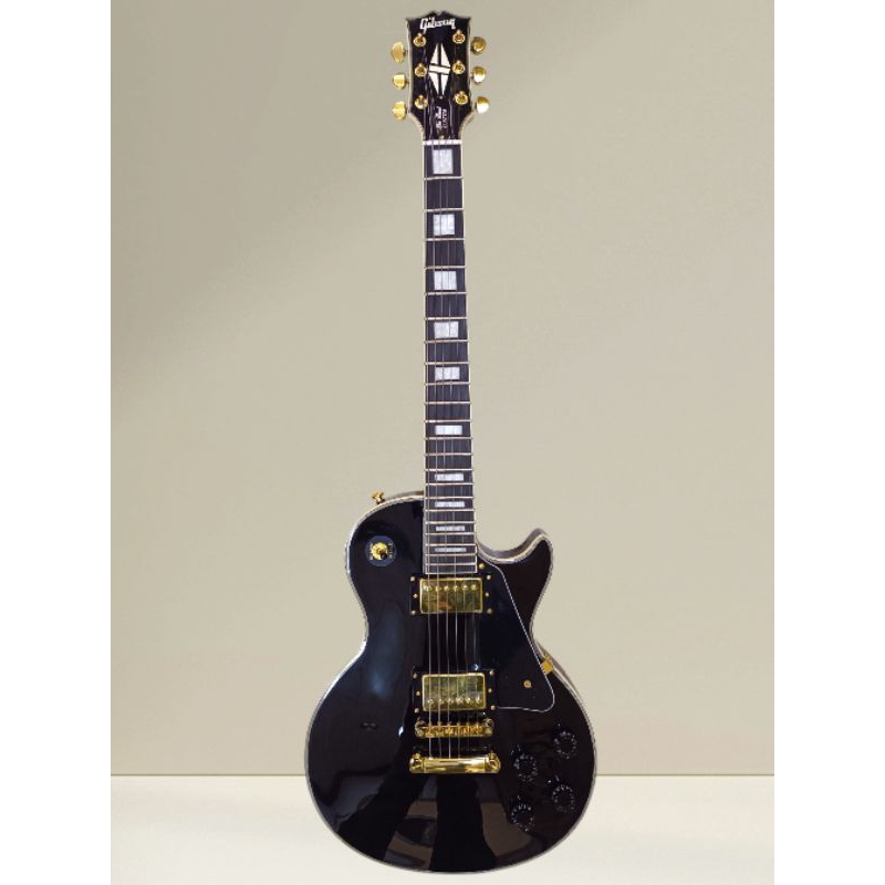 กีต้าร์ไฟฟ้าGibson Lespaul custom Black Electric guitar gibson