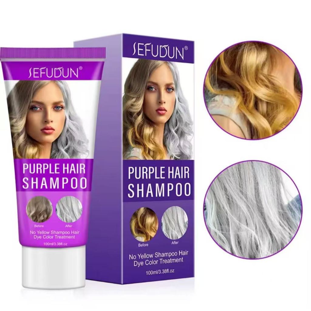 No Blonde Shampoo Purple Hair Shampoo Ultravioleta Ash Gray Silver Shampoo Long Lasting Hair Dye Col