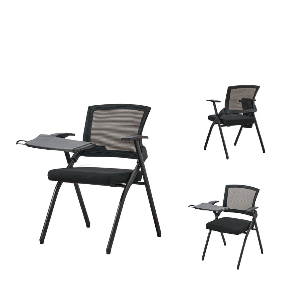 JS ใจสู้ - เก้าอี้ใจสู้ เก้าอี้เลคเชอร์ พร้อมแผ่นรองเขียน พนักพิงตาข่าย รุ่น F123