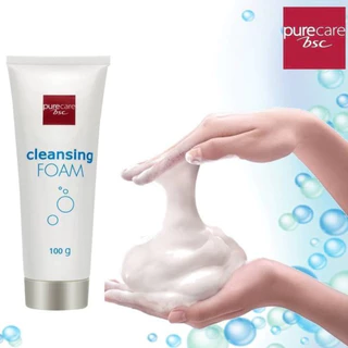 PURE CARE โฟมล้างหน้า Cleansing Foam สูตรอ่อนโยน เติมความชุ่มชื้น ไม่แห้งตึง 100g.