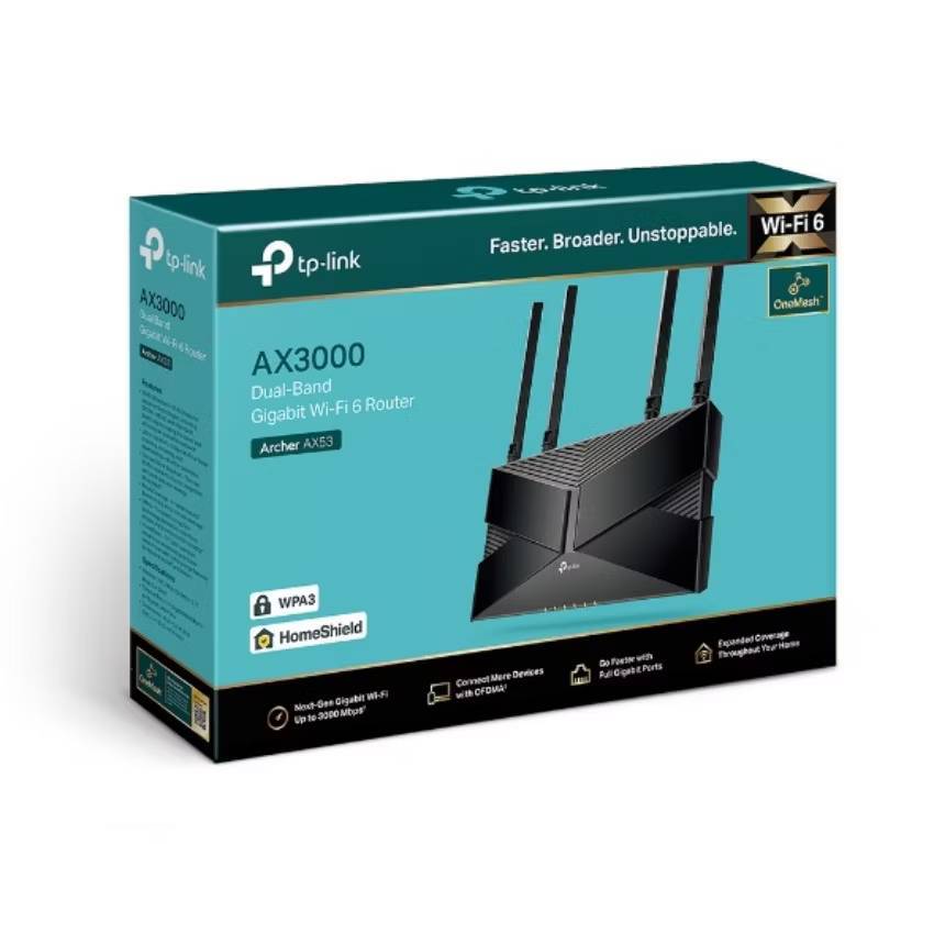 Archer AX53 TP-Link AX3000 Next-Gen Wi-Fi 6 Dual-Band Wireless Gigabit