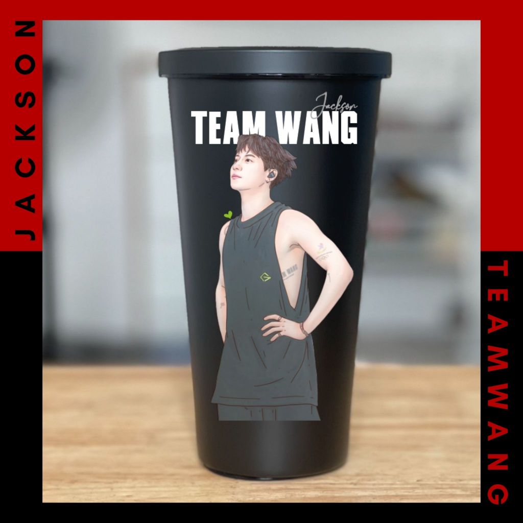 JD1. แก้วสกรีนรูปวาด Jackson Wang : Got7 : JacksonWang : JacksonWangGot7 : แจ็คซัน : แจ็คซันGot7