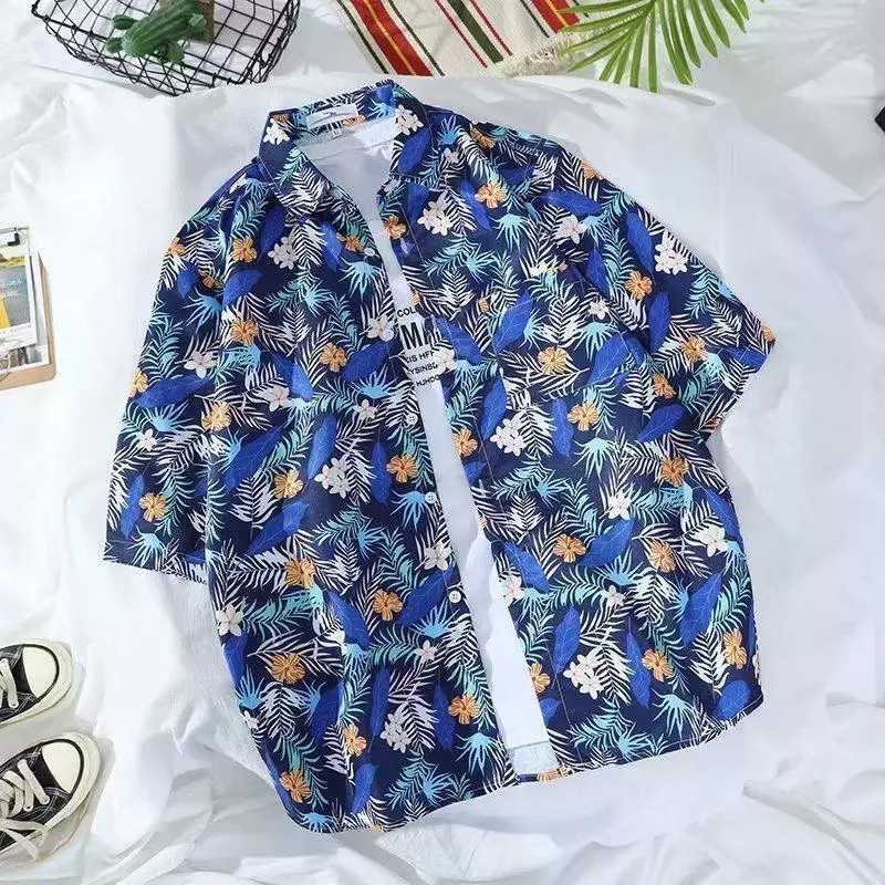 เสื้อเชิ้ตแขนสั้น พิมพ์ลาย สไตล์ฮาวาย ผู้ชาย thumbnail 5