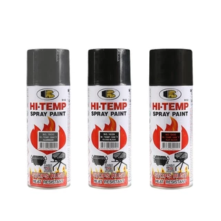 BOSNY สีสเปรย์ทนความร้อน 1200F ขนาด 400cc พ่นท่อไอเสีย เครื่องจักรร้อน Hi-Temp Spray Paint