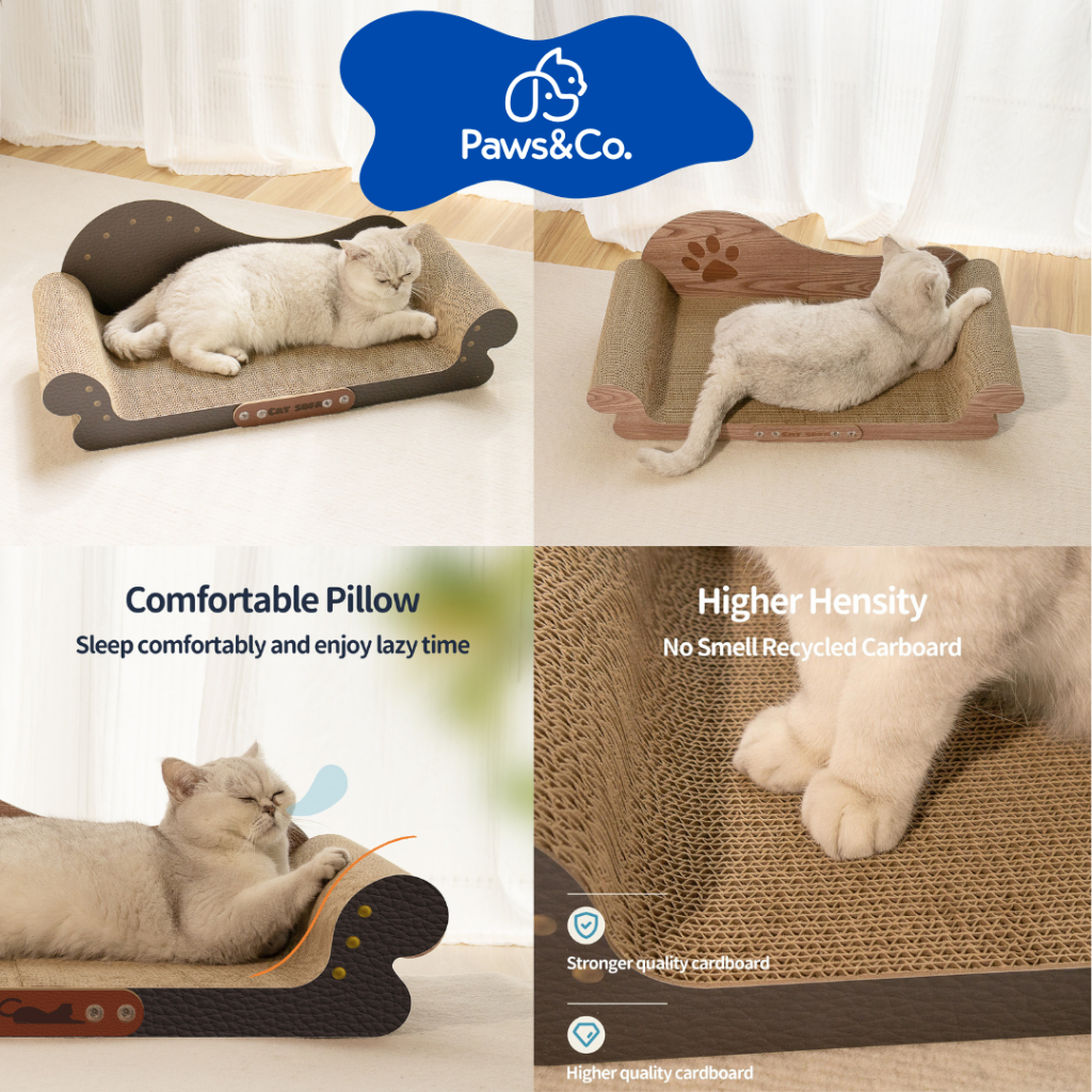 [พร้อมส่ง] Sofa Cat Scratcher 3-in-1 โซฟาลับเล็บสำหรับแมว นอนได้ เล่นได้ ลับเล็บได้