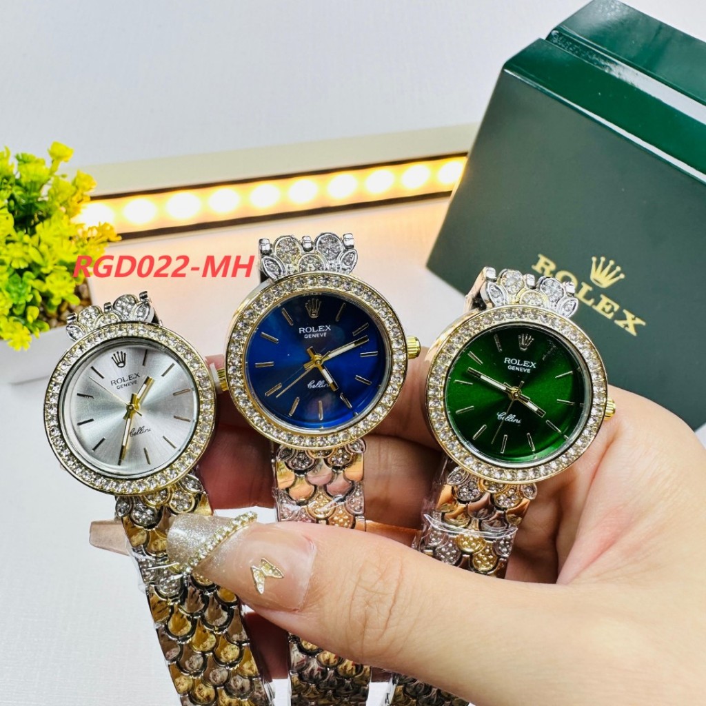 rolex นาฬิกา quartz ผู้หญิงนาฬิกาแฟชั่นสายเหล็กจัดส่งเร็ว