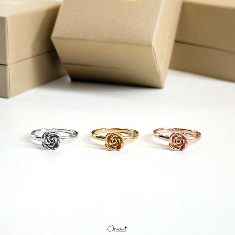 Rose’ 100 H&A ring. (แหวนกุหลาบตัวเรือนเงินแท้ ใส่ลุยได้ไม่ต้องระวัง ไม่ลอกไม่ดำ)