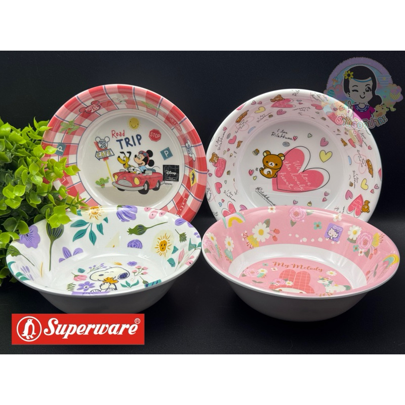 ชามเด็กเมลามีน ลายการ์ตูน ศรีไทยซุปเปอร์แวร์ 5.5นิ้ว #รานรุ้งจิปาถะ