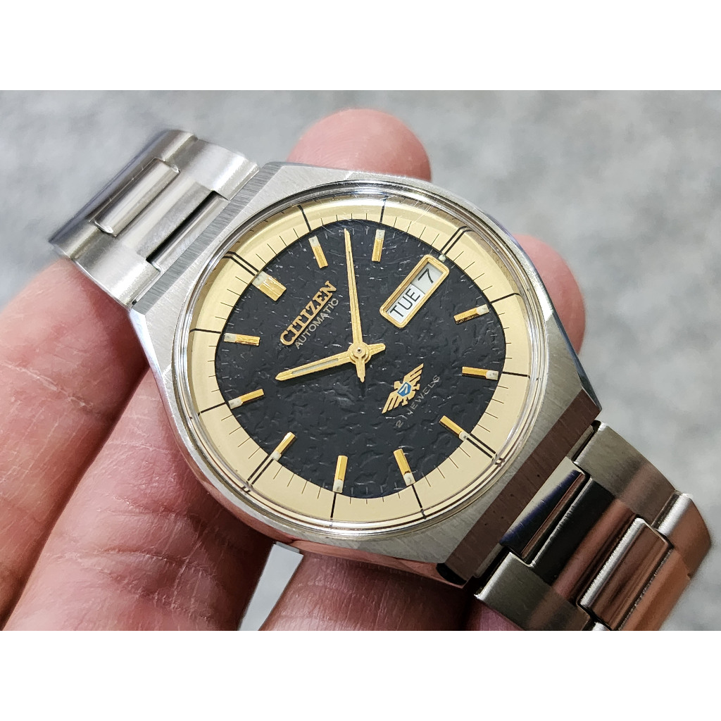 นาฬิกา Citizen automatic สภาพใหม่ จากปี 1970 สภาพสวยมากๆ หน้าปัดสีดำ 71-1137
