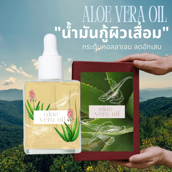 Aloe Vera Oil น้ำมันอโรเวล่า น้ำมันว่านหางจรเข้ น้ำมันนวดหน้า face oil กู้ผิวเสื่อม