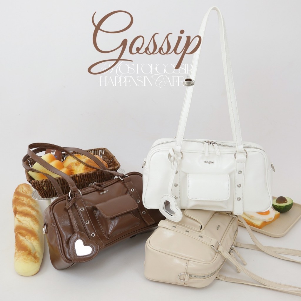 8anglesshop - 💗🎧กระเป๋า Gossip (Ballet bag) ขนาด11นิ้ว ฟรี กระจกหัวใจ + สายยาว by 8angles shop D090