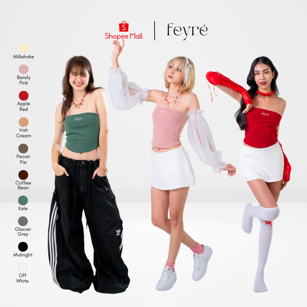 Feyre –  Estelle Tube Top เกาะอก ทรงเว้าเข้ารูป พรางหุ่น เสื้อเกาะอก – โปรปัง