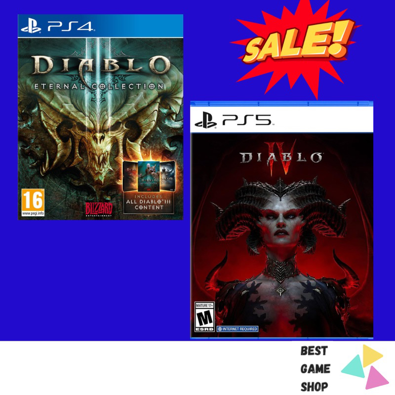 Diablo 4 PS5 Diablo IV PS5 / Diablo 3 PS4 (มือ2 พร้อมส่ง) (แผ่น PS4 เล่นกับ PS5 ได้) (มีภาษาอังกฤษ)