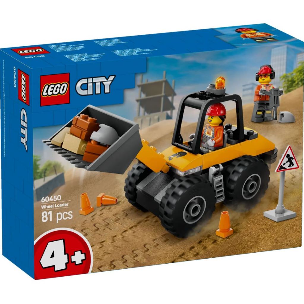LEGO® City Yellow Construction Wheel Loader 60450
