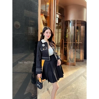 The gallery ชุดเซ็ตเสื้อแขนยาว+กระโปรงซับกางเกง