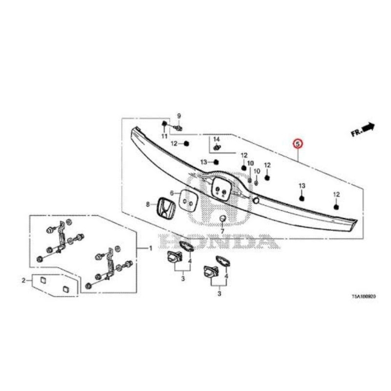 คาดเอวหลัง รมดำ ใส่ Honda jazz GK ของแท้
