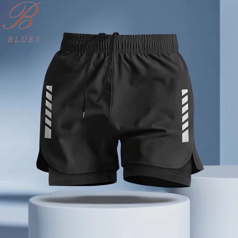 B BLUES M-5XL กางเกงกีฬาขาสั้น ไซส์ใหญ่ แบบแห้งเร็ว ระบายอาก ความยืดหยุ่นสูง เหมาะกับใส่ออกกําลังกาย วิ่ง สําหรับผู้ชาย thumbnail 4