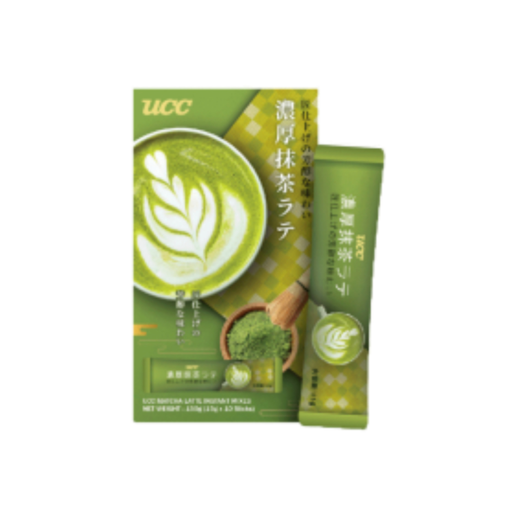 UCC Matcha latte น้ำหนัก 150g 10 ซองแยก  สินค้าจากมาเลเซีย มีตราฮาลาล BBF.15/01/26