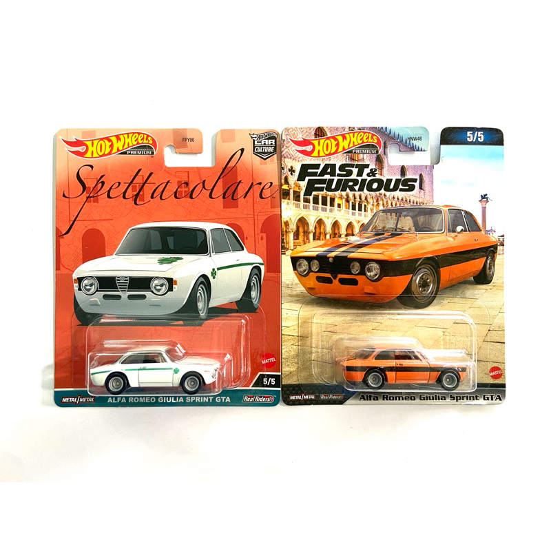 Hot Wheels |ALFA ROMEO GIULIA SPRINT GTA - FAST&FURIOUS | SPETTACOLARE | เป็นแพคพรีเมี่ยม ล้อยาง | สินค้ามีพร้อมส่ง
