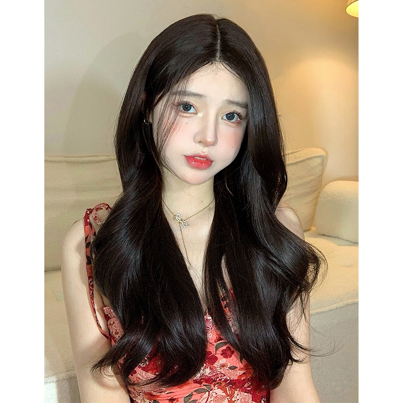 GDS Wigs วิกผมกึ่งทอมือตัว T ลอนแกนใหญ่สีน้ำตาลเข้ม ไม่มีหน้าม้า (ยาว 57 cm) ราคา ถูกที่สุด ดีลบีเคเค แกลเลอรีภาพที่ 4