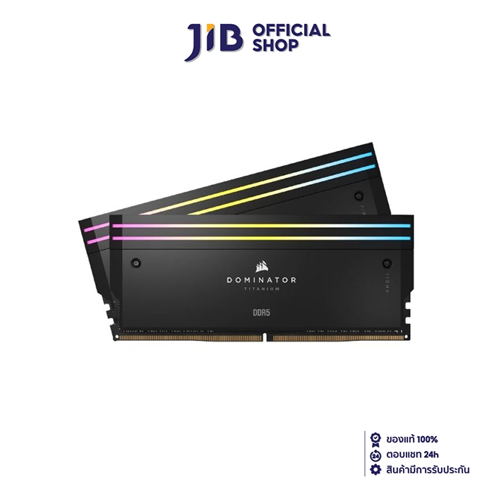 48GB (24GBx2) DDR5 7200MHz RAM (หน่วยความจำ) CORSAIR DOMINATOR TITANIUM RGB DDR5 (INTEL XMP) (BLACK)