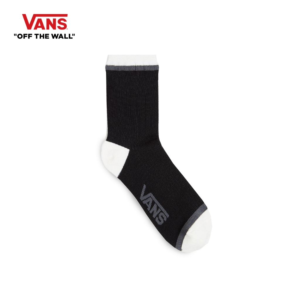 VANS MILES HALF CREW - BLACK (5 - 9 US MEN) ถุงเท้า ถุงเท้าหุ้มข้อ ผู้ชาย ผู้หญิง