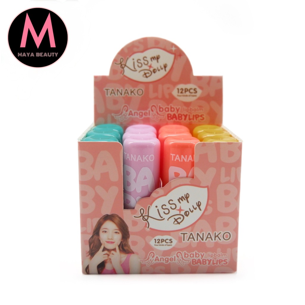 {12แท่ง} TANAKO Angel Baby Moisture Lip Balm ลิปบาล์มไม่มีสี บำรุงริมฝีปาก เนียนนุ่ม ชุ่มชื้นยาวนาน
