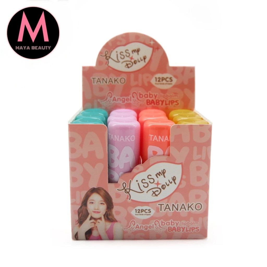 {12แท่ง} TANAKO Angel Baby Moisture Lip Balm ลิปบาล์มไม่มีสี บำรุงริมฝีปาก เนียนนุ่ม ชุ่มชื้นยาวนาน