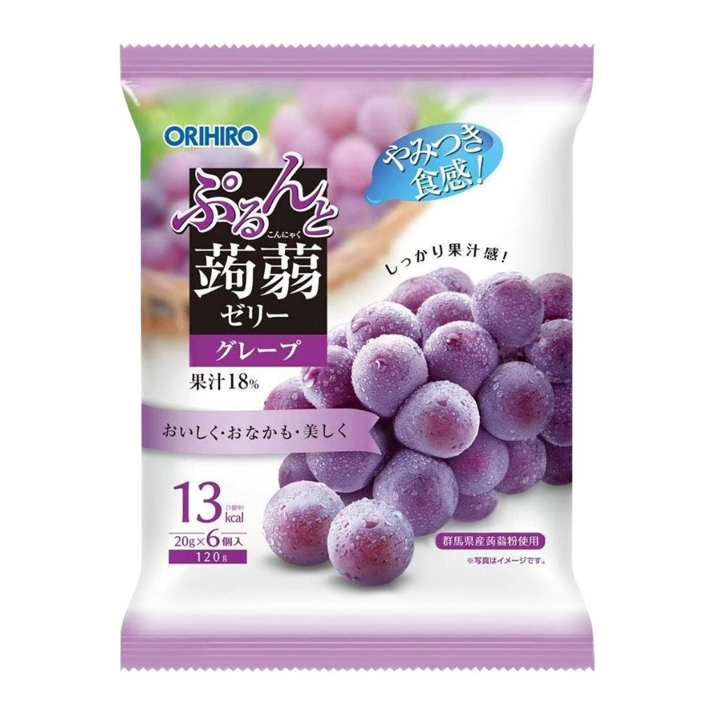 [ซื้อ 1 แถม1] Orihiro เจลลี่ เยลลี่บุก รสองุ่น / พีช (PURUNTO KONJAC POUCH GRAPE JELLY) by Cute Product Plus