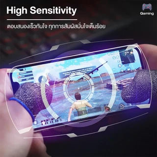 EAKER ถุงนิ้ว ถุงนิ้วเล่นเกม บางเฉียบเพียง 0.3 mm ลื่นไหลไม่สะดุด เล่นเกมสบาย กันเหงื่อ ผ้าใยนำไฟฟ้า