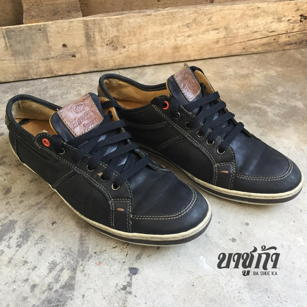 รองเท้าหนัง Hawkins /สีดำ /เบอร์ 42 EUR (รองเท้ามือสอง)