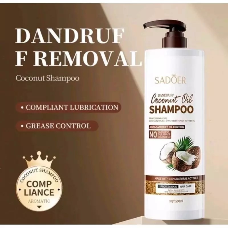 SADOER COCONUT OIL SHAMPOO แชมพูมะพร้าว บำรุงผมนุ่มลื่นชุ่มชื้นและปกป้องเส้นผม 500 ml.