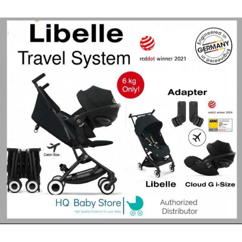 Cybex Libelle  travel system รถเข็นมาพร้อมคาร์ซีท พับเก็บเล็ก ขึ้นเครื่องบินได้ จากประเทศเยอรมันนี 🇩