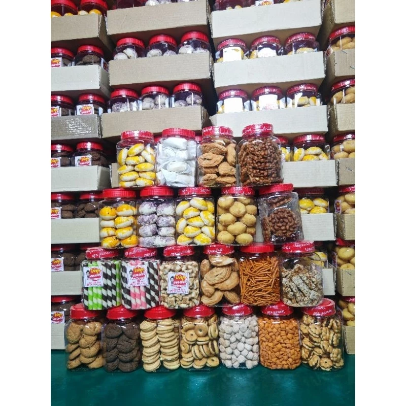 [ 300-400 กรัม ] ขนมกระปุกเล็ก ฝาแดง หลายรสชาติ อร่อย พกพาสะดวก