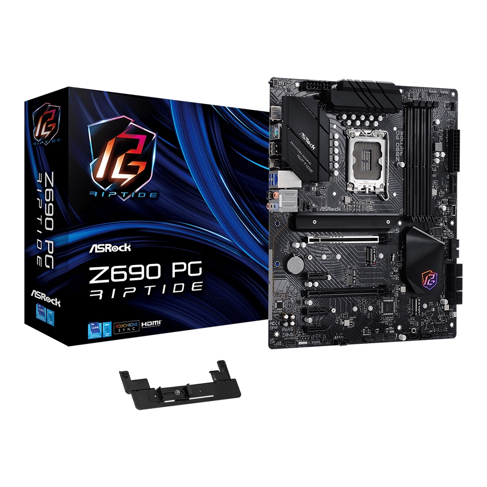 MAINBOARD ASROCK Z690 PG RIPTIDE (DDR4) ( LGA 1700) ครบกล่อง พร้อมใช้งาน + m.2wifi ฟรี