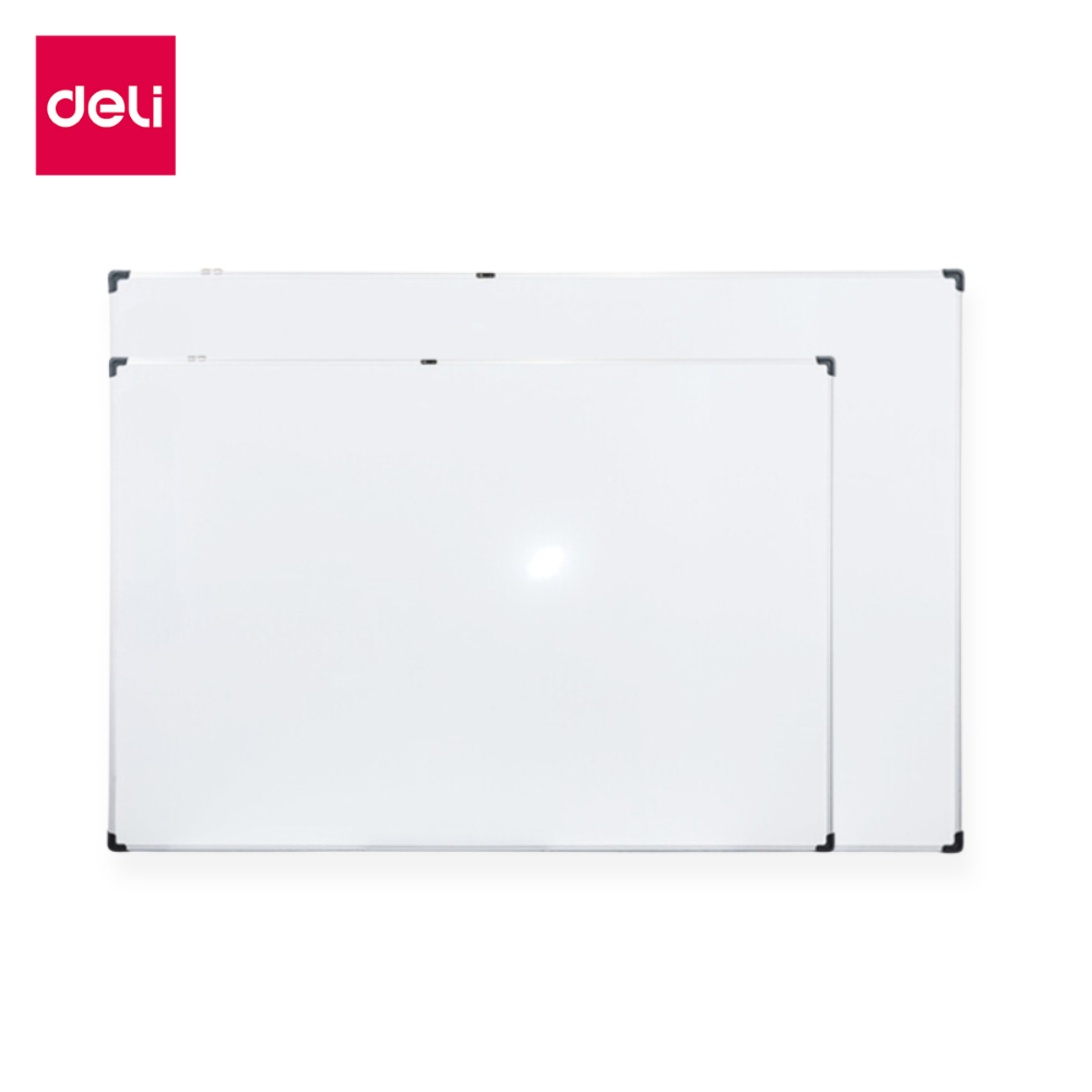 [ของขวัญฟรี] Deli กระดานไวท์บอร์ด ไวท์บอร์ด กระดานไวบอร์ดแม่เหล็ก เขียนลบได้ 120×180CM อุปกรณ์สำนักง