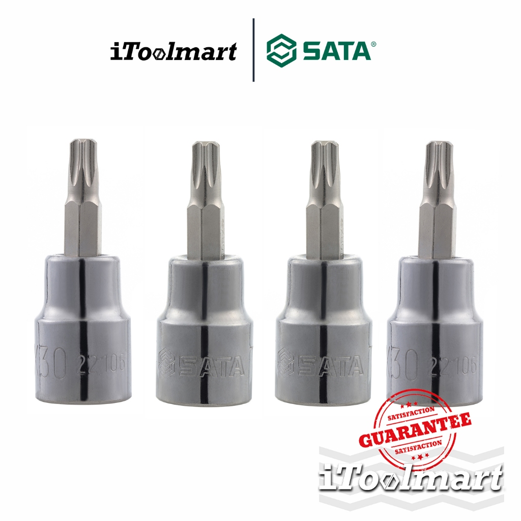 SATA ลูกบล็อกเดือยโผล่ หัวทอกซ์ 1/2 นิ้ว 24100 T25-T60x50 mm