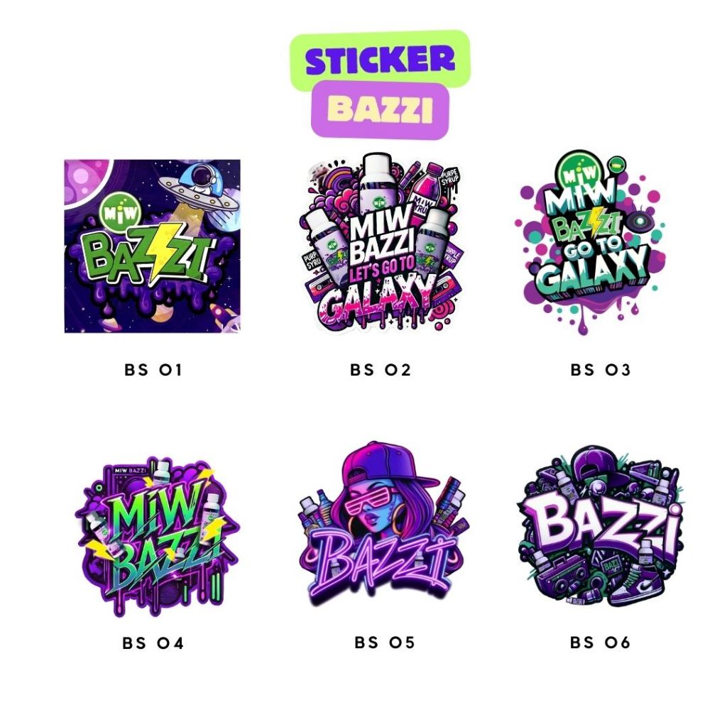 Sticker Miw Bazzi สติ๊กเกอร์สุดเท่ห์ ติดได้ทุกที่ ทนทานต่อแดดและฝน ติดนาน