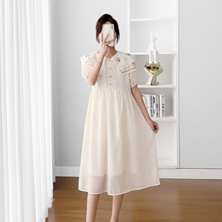 LY 103 (ยาว41 นิ้ว +ซับใน+เชือกผุกเอว) ชุดคลุมท้องออกงาน ชุด…