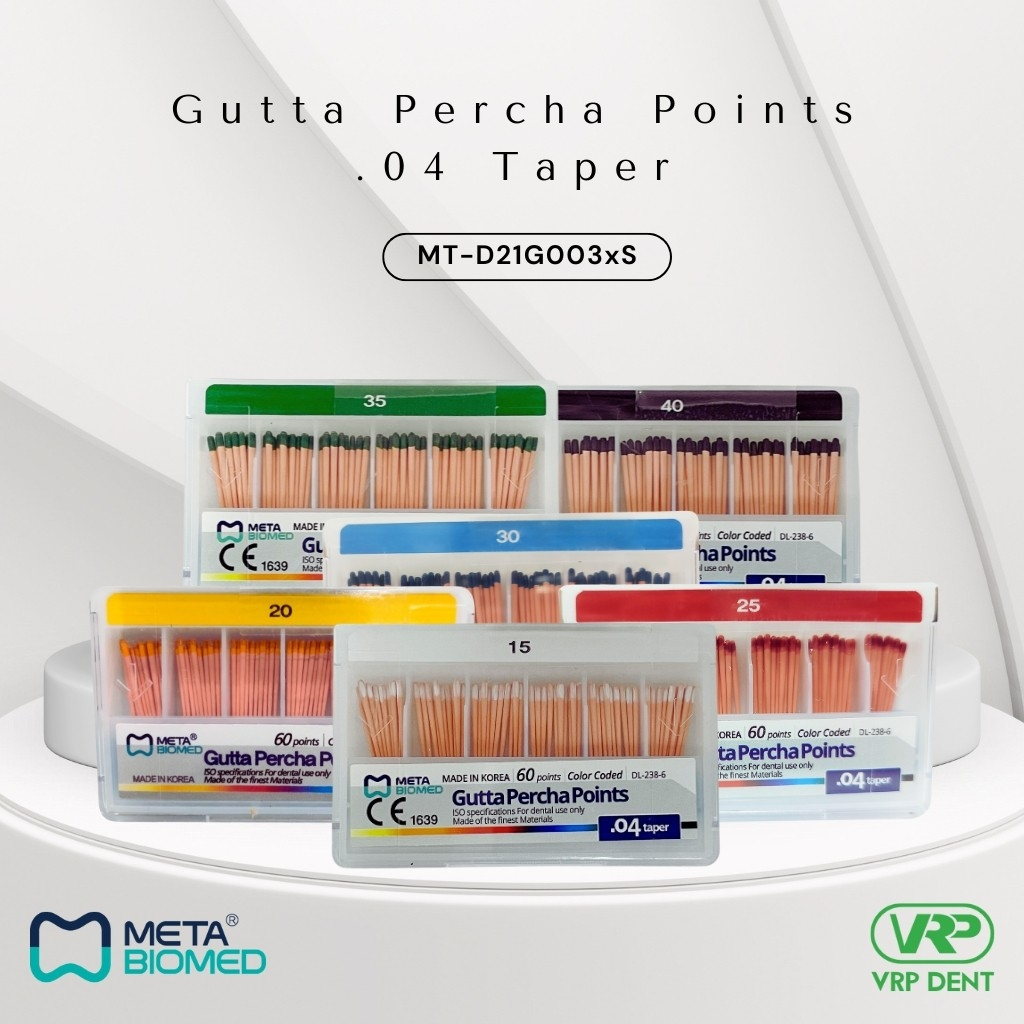 Gutta Percha Points 0.04 Taper 60 points MT-D21G003XS