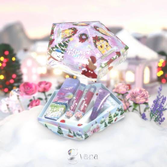 🔥2.2🔥{🌳พร้อมส่ง ของแท้รับตรงบริษัท } GVANA ลิปกลอสดอกไม้ ลิปบาล์ม Boxset