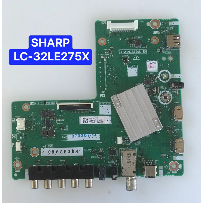 เมนบอร์ด SHARP LC-32LE275X พาร์ท QP WBNG61 3WJN3 อะไหล่แท้ถอดมือสอง  สภาพพร้อมใช้งาน