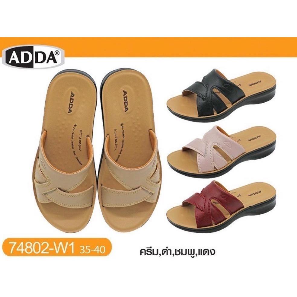 รองเท้าแตะ ADDA รุ่น 74802 74819 74302 เนื้อPU4สี ตรงปก