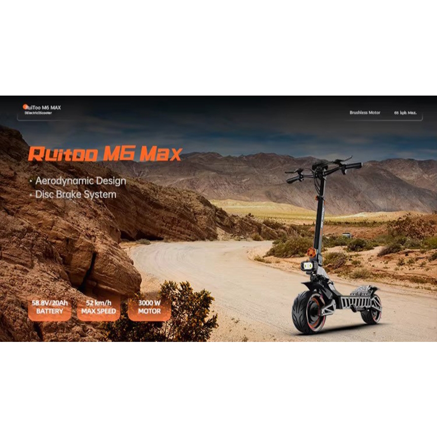 สกุ๊ตเตอร์ไฟฟ้า Ruitoo M6 MAX Dual Motor 1500W (Pre-order) Battery 20.7 up to 27Ah