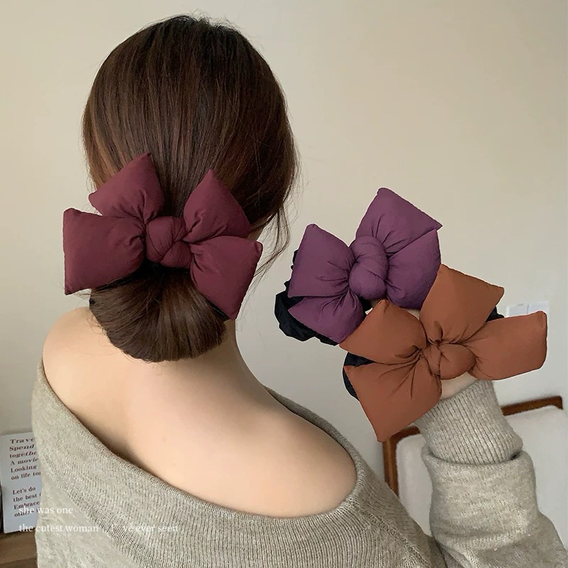 ยางรัดผม BALL BOW ขนาดใหญ่ 13cm. ยางมัดผม